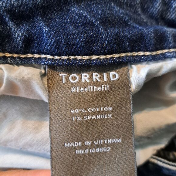 Torrid High Rise Carpenter Classic Denim Feel The Fit Plus Size 18R Coal Mine - Picture 5 of 13